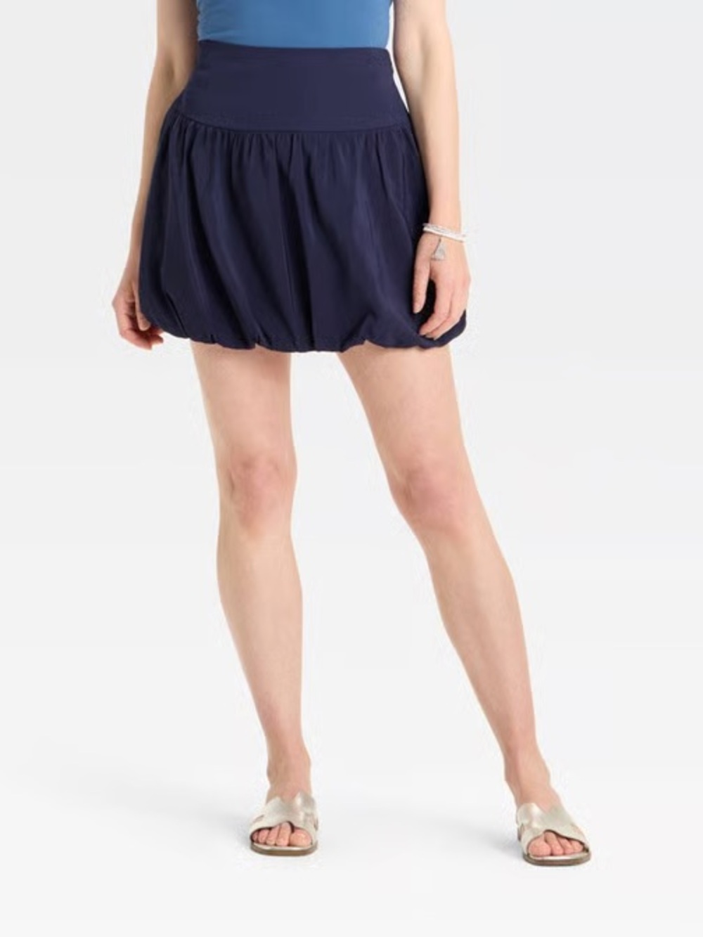 Women's Mini Bubble Skirt - A New Day™ Navy